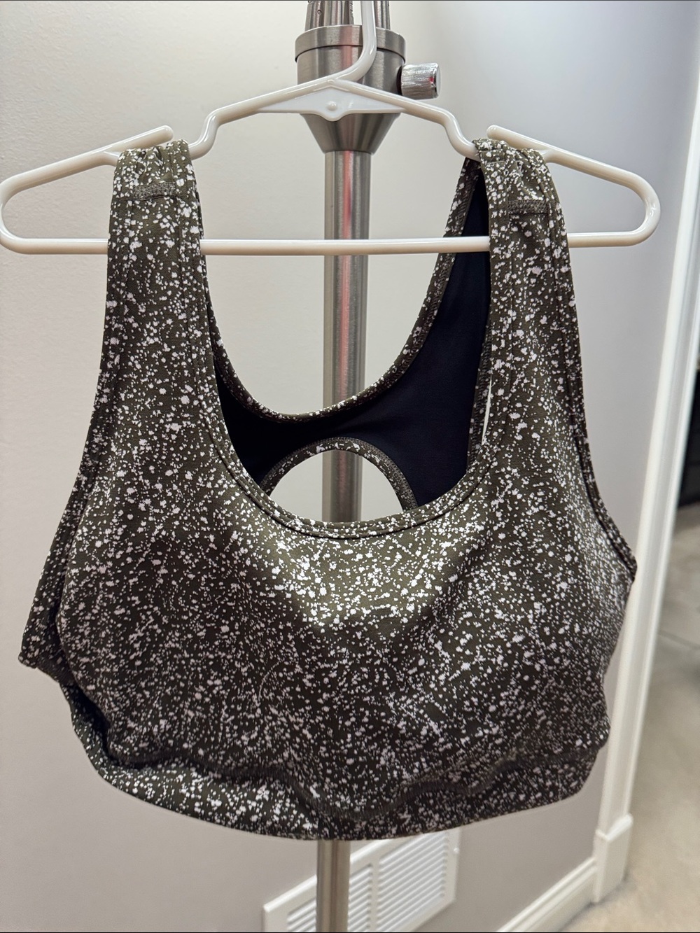 ZYIA Olive Speckle Racerback Sports Bra
